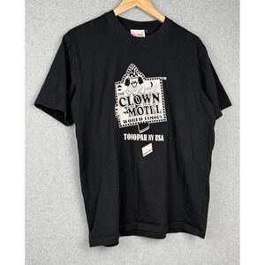 Official The Clown Motel Tee Shirt L Tonopah Nevada Black (Read Desc)